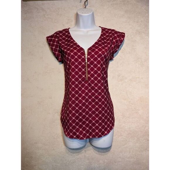 Express loose fit silky zippered top size XS - Picture 1 of 4